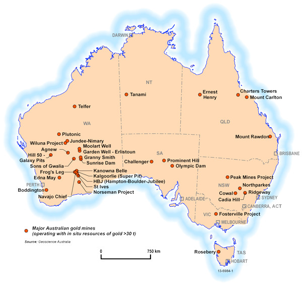 Major Australian Gold Mines 